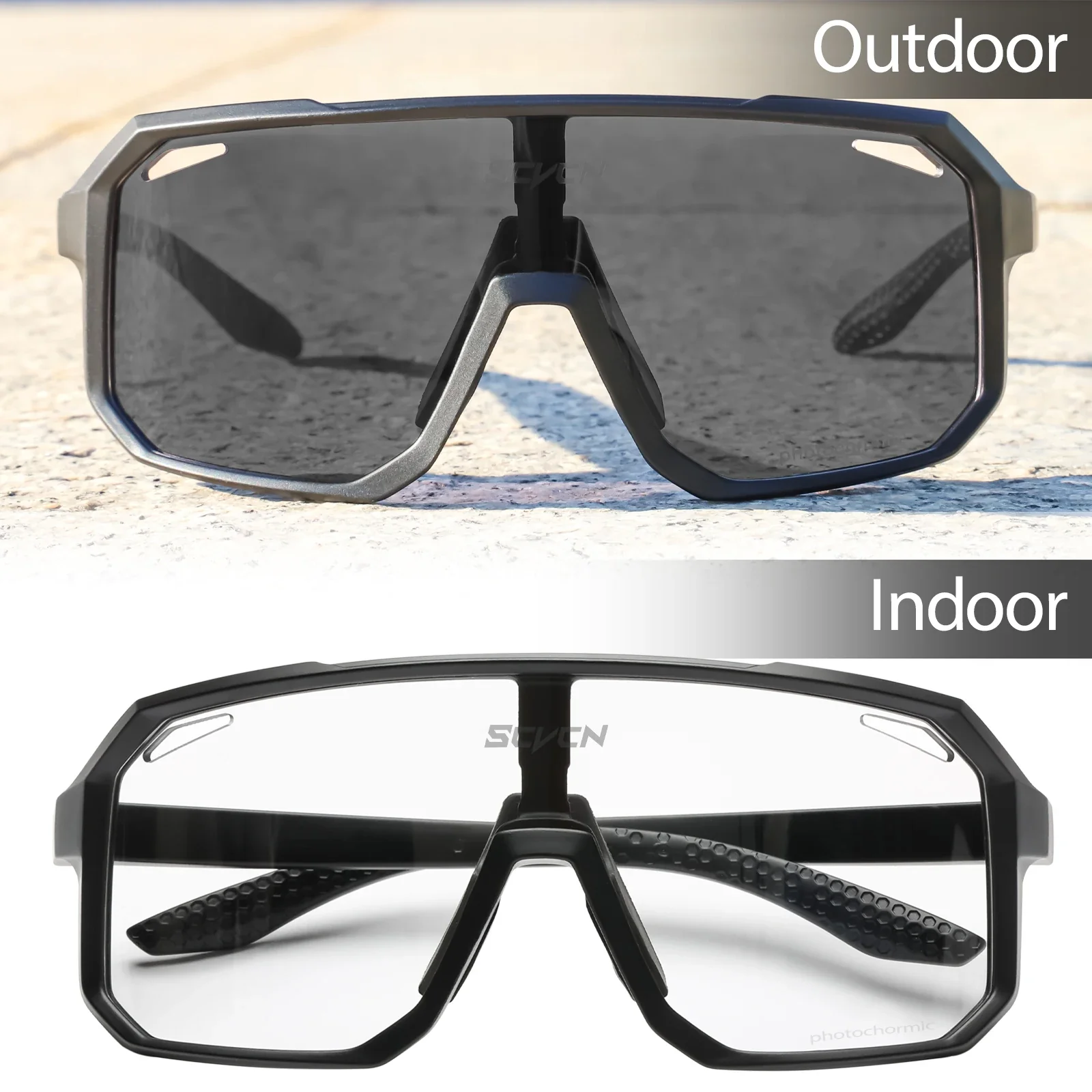 SCVCN Cycling Sunglasses Photochromic Glasses for Men Sun Mountain Bike Road Bicycle Eyewear Cycle Goggles Sports UV400 MTB - Image 5